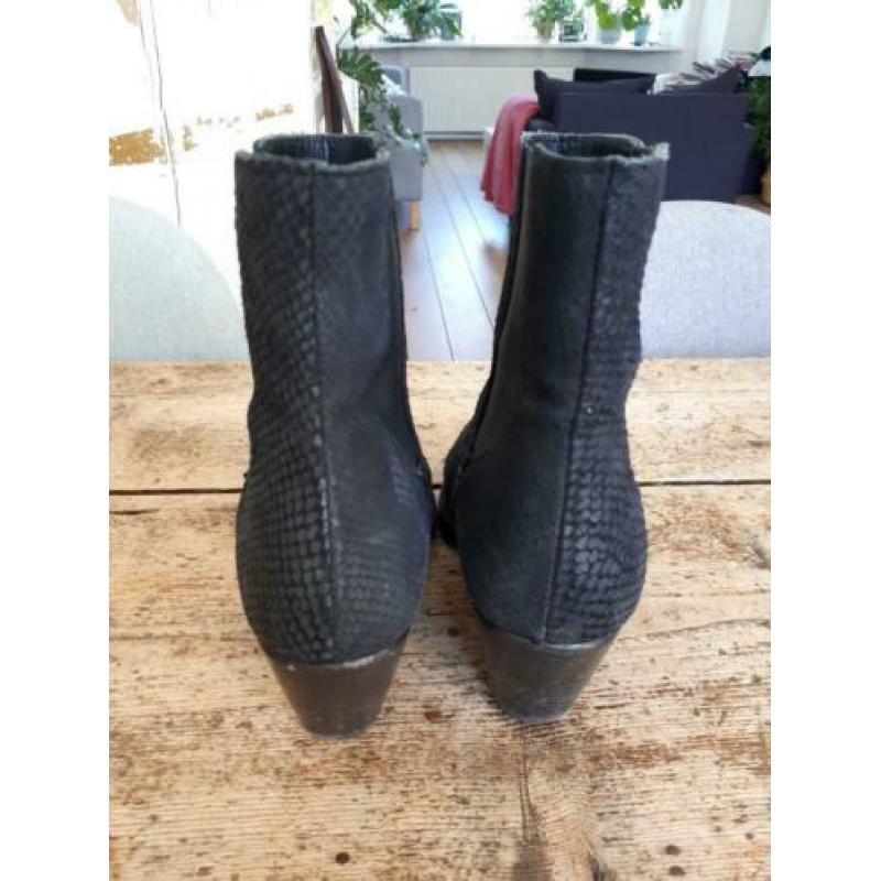 Shabbies/ Fred de la Bretoniere halfhoge suede laarzen, 38.5