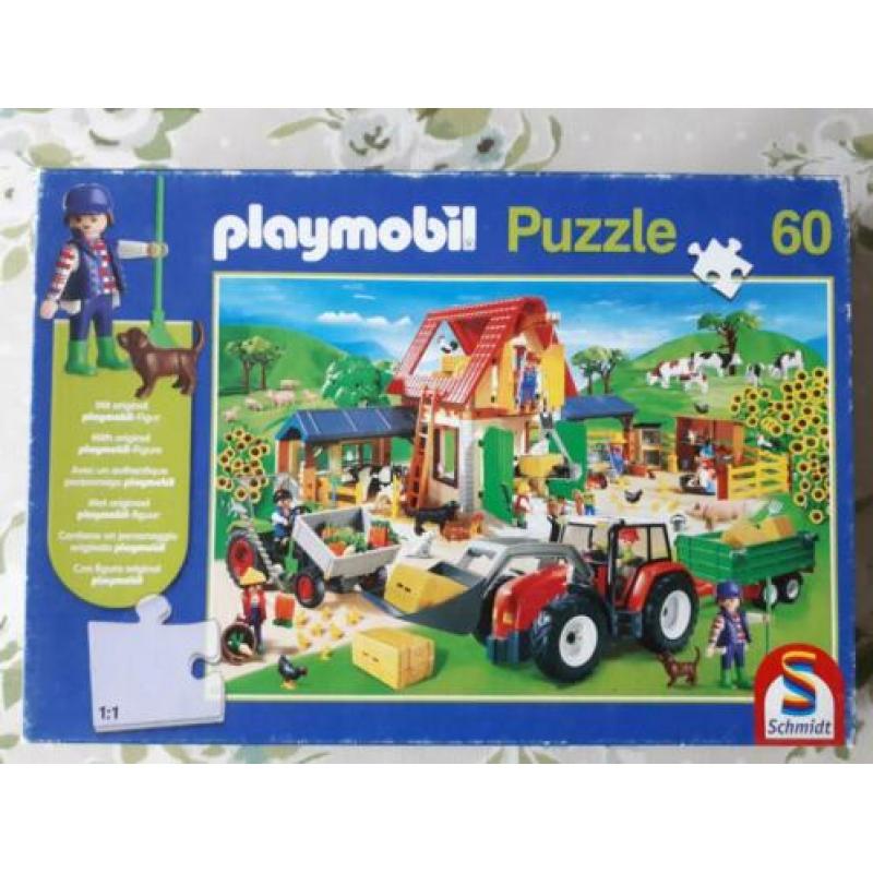Playmobil puzzel Boerderij 60 stukjes 5+ van Schmidt