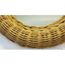 Ovale spiegel vintage rieten wandspiegel