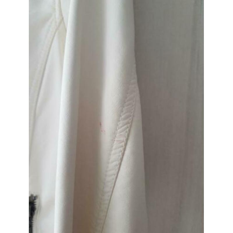Nieuwe stoere witte nepleren jas