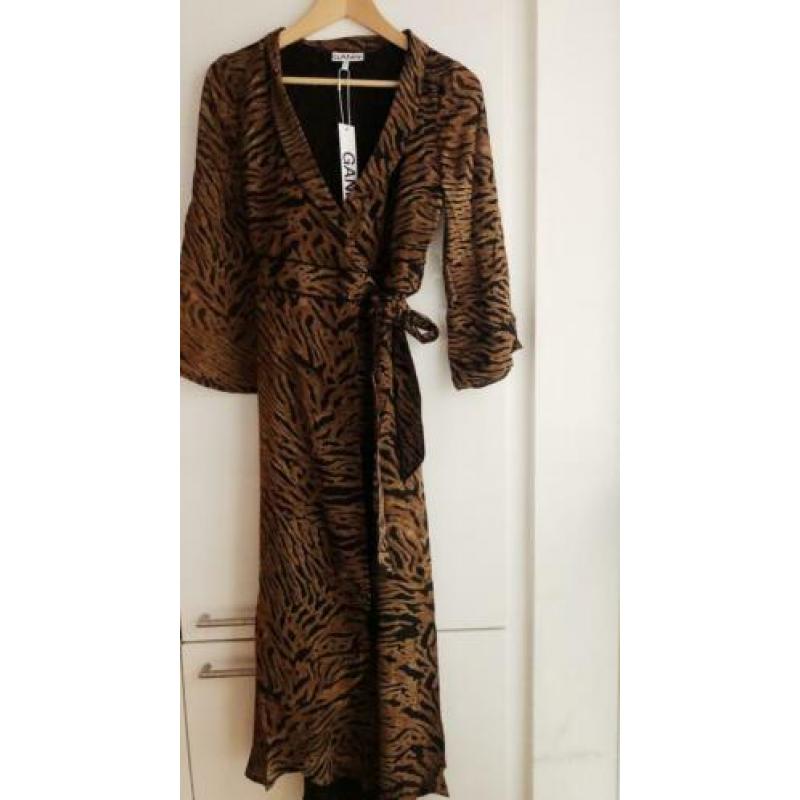 Ganni wrap dress jurk nieuw maat 36