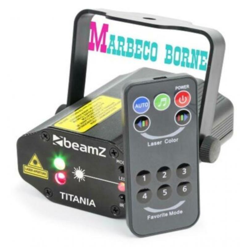 Titania Double Laser, licht effect, 200mW RG Gobo IRC