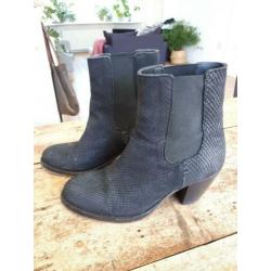 Shabbies/ Fred de la Bretoniere halfhoge suede laarzen, 38.5