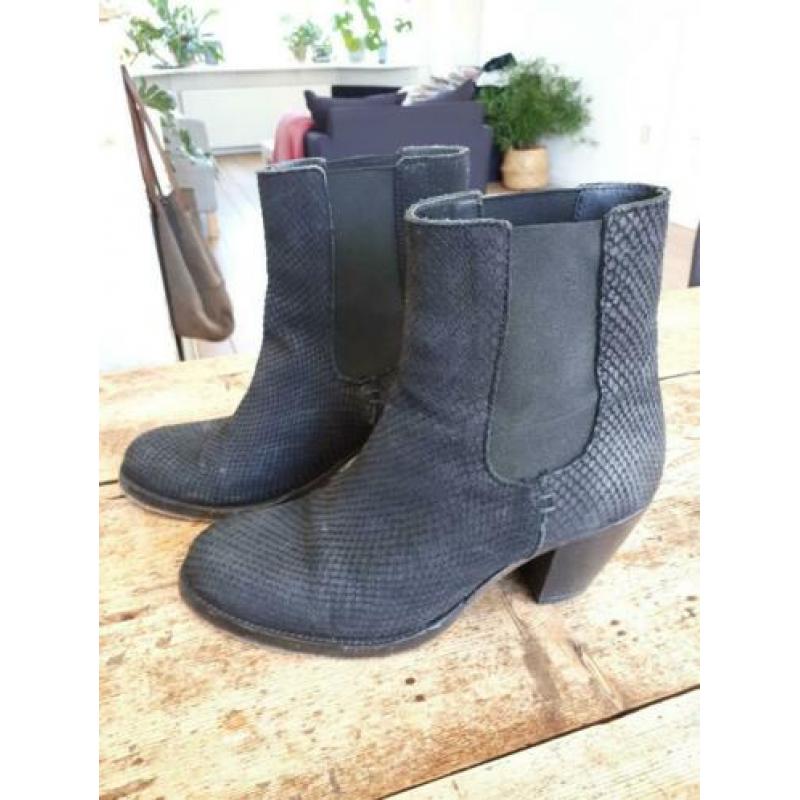 Shabbies/ Fred de la Bretoniere halfhoge suede laarzen, 38.5