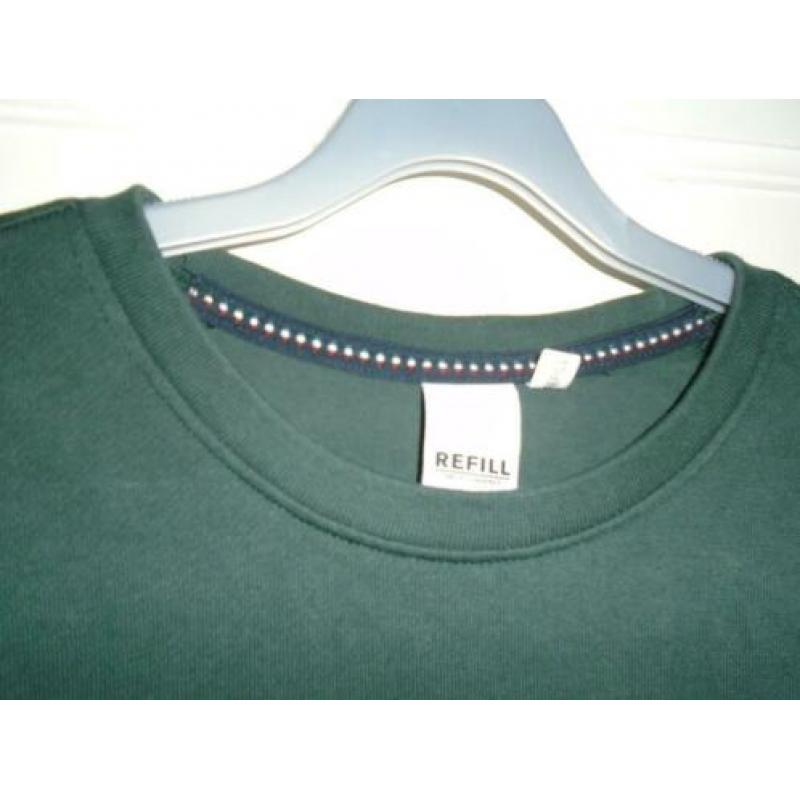 Refill Shoeby Leuke Groen Trui Shirt maat S-M ZGAN