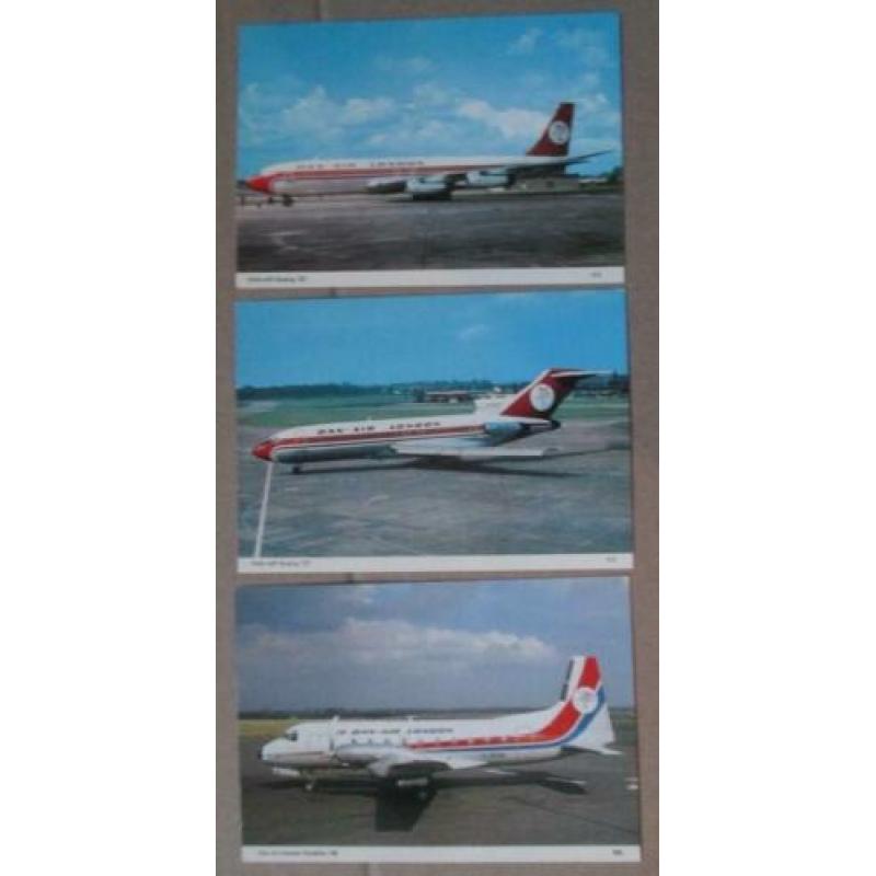 Dan Air London 3 ansichtkaarten.