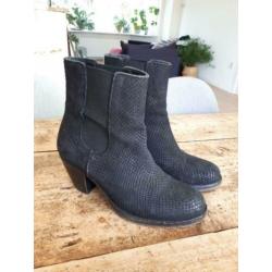 Shabbies/ Fred de la Bretoniere halfhoge suede laarzen, 38.5