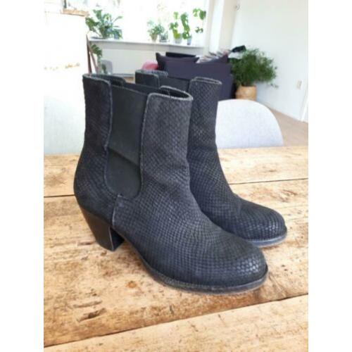 Shabbies/ Fred de la Bretoniere halfhoge suede laarzen, 38.5
