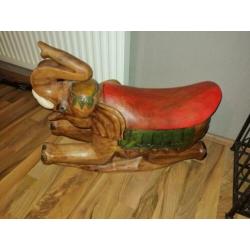 Antiek houten olifant groot