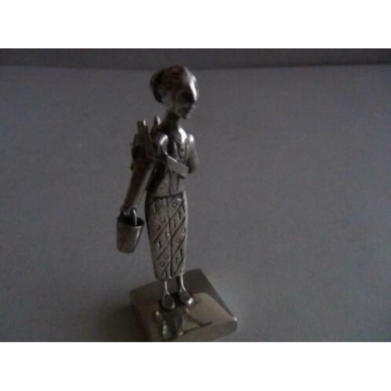 Miniatuur zilver AR11 vrouw emmers zilveren miniaturen