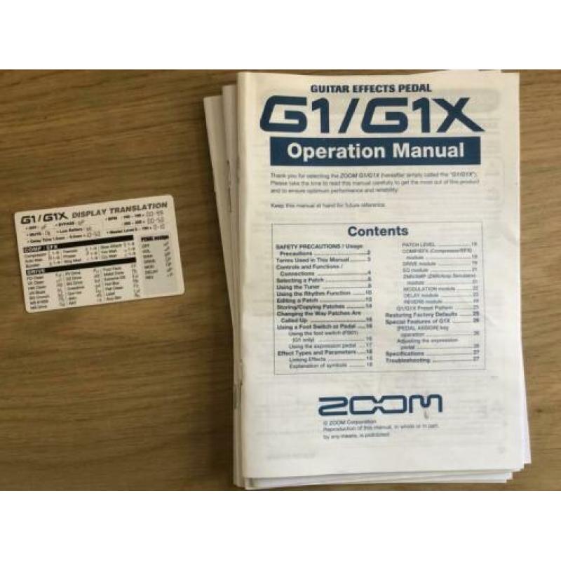Zoom G1 multi effecten pedaal