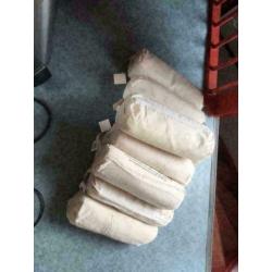 10 stuks ecru klamboe,s nieuw