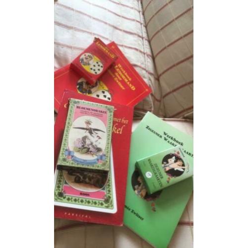 3 x waarzeg kaarten + boeken Lenormand zigeuner bloemen