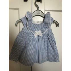 Mayoral gestreepte jurk wit blauw 80