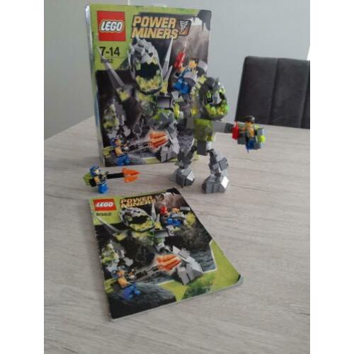 Lego 8962 Power Miners De Kristal Koning met doos en boekje