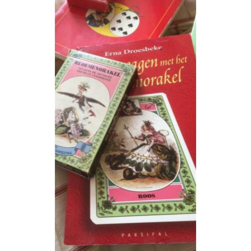 3 x waarzeg kaarten + boeken Lenormand zigeuner bloemen