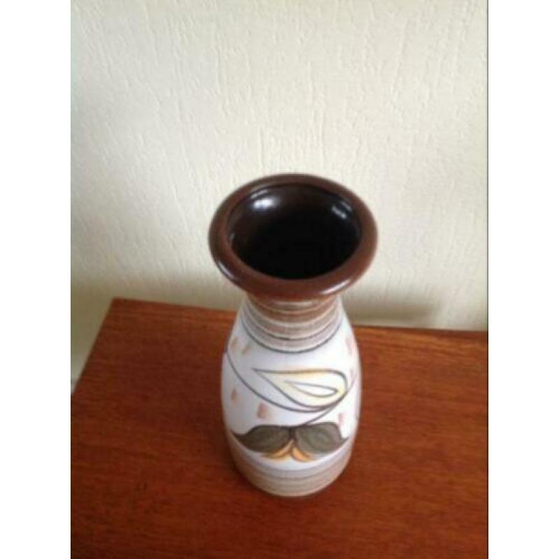 Vintage vaas Scheurich met bloem motief 31 cm hoog