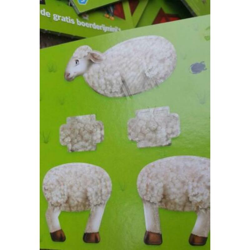 mini's boerderij dieren +speelbord boer’n leven karton nieuw