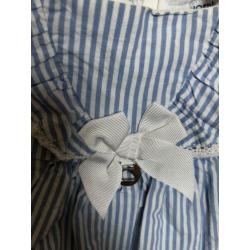 Mayoral gestreepte jurk wit blauw 80