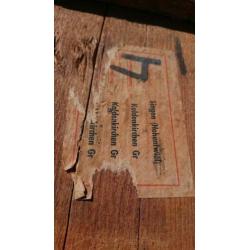 Brocante antiek oud vintage industriële kist krat bak hout