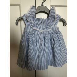 Mayoral gestreepte jurk wit blauw 80