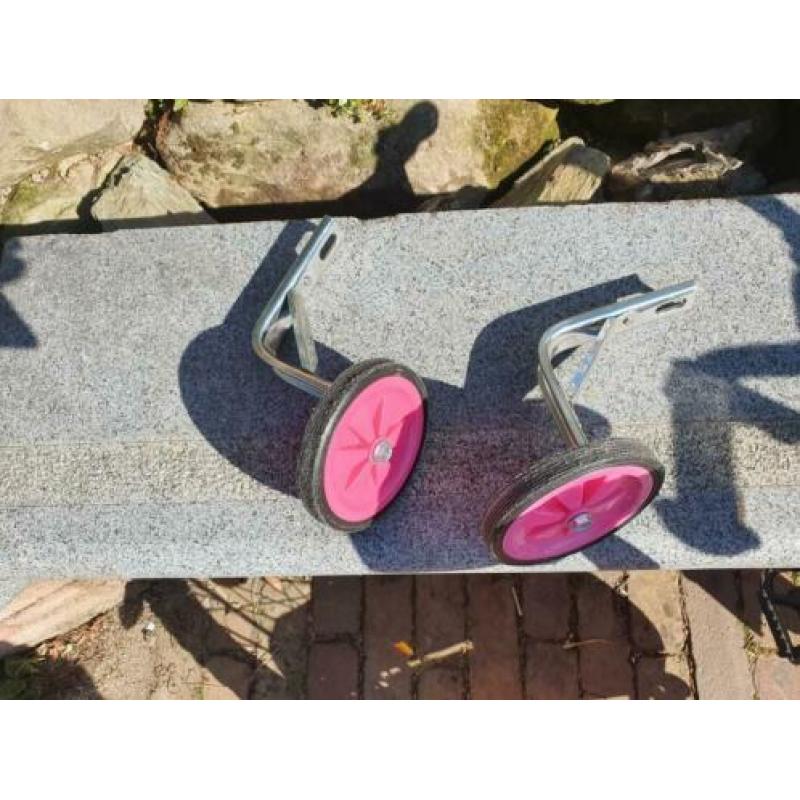 Leuke roze/lime groene meisjesfiets , 16 inch.
