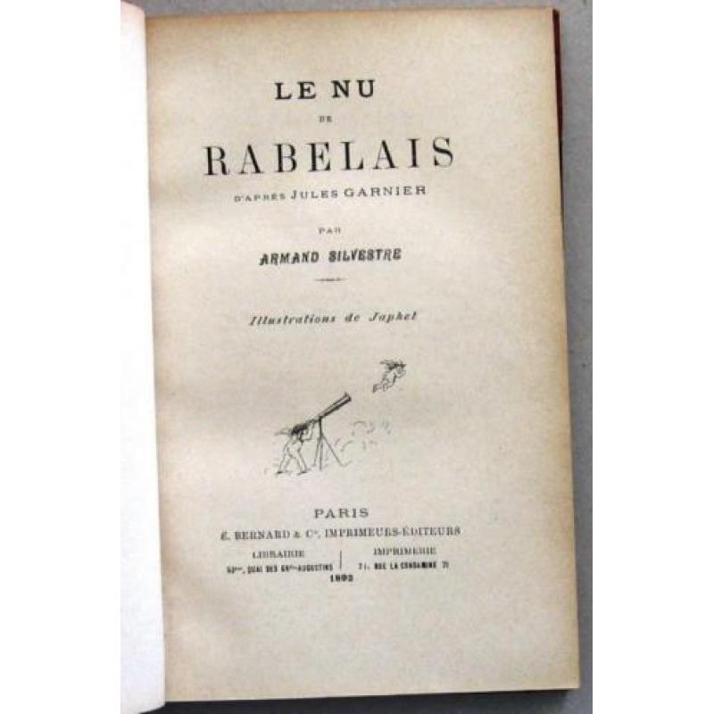 Le Nu de Rabelais d'apres Jules Garnier 1892 Silvestre