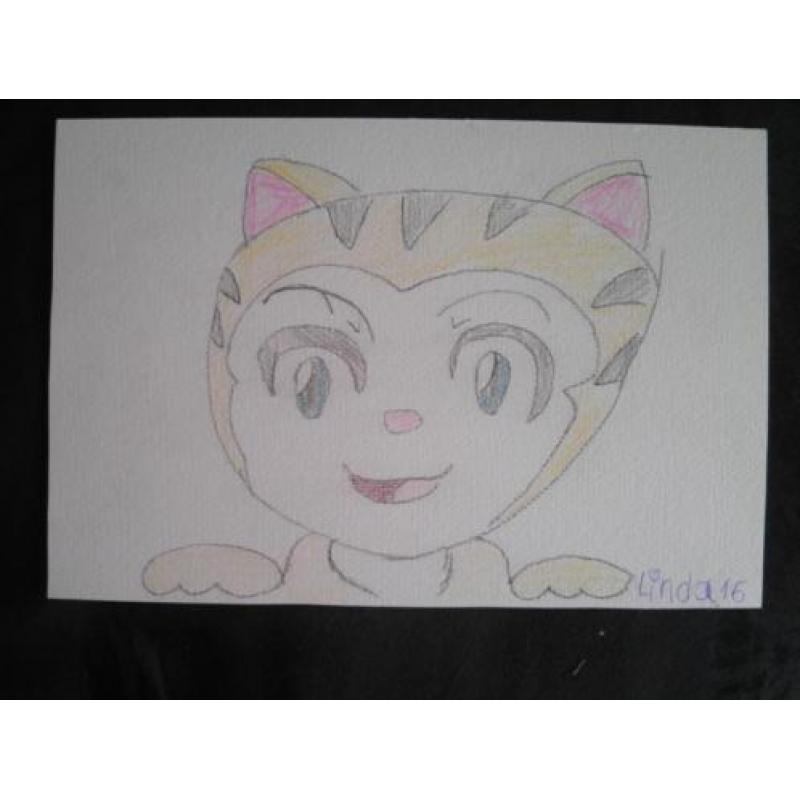Tekening poes 16