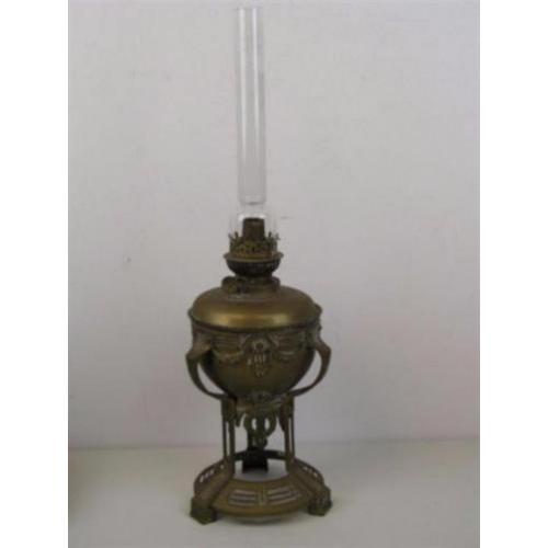 Koperen Louis Seize olielamp
