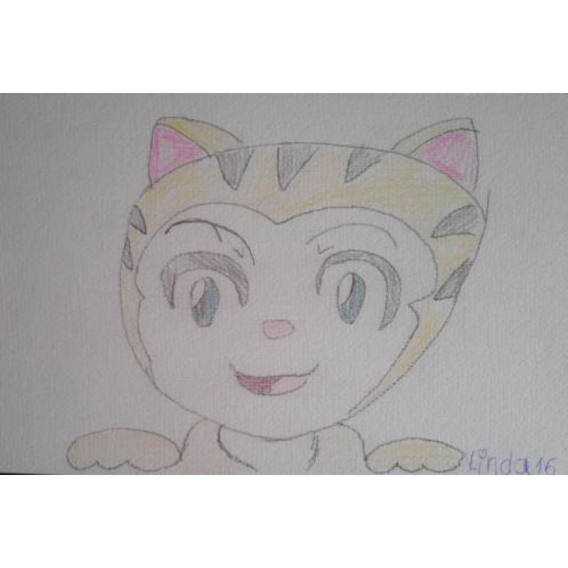 Tekening poes 16