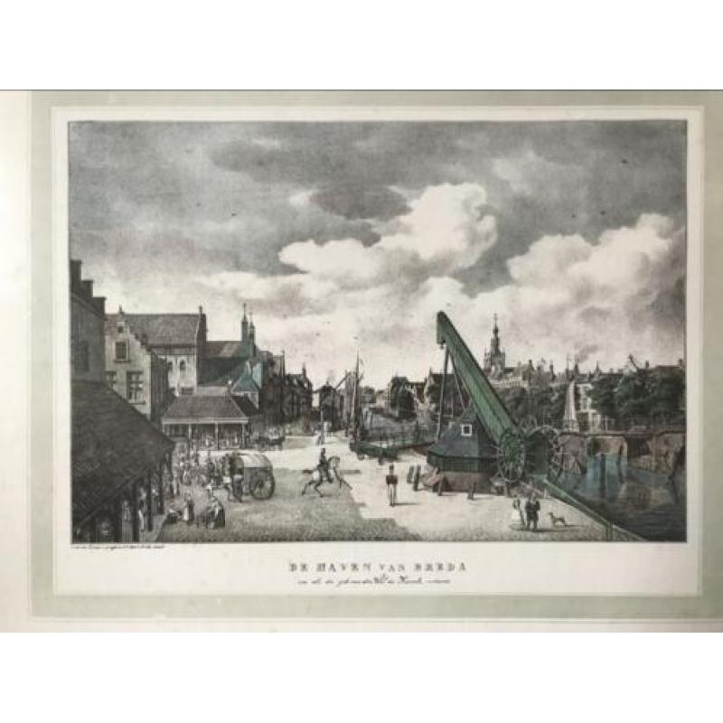 Haven van Breda Tekening Zeefdruk Steuerwald uitg Sterk 1825