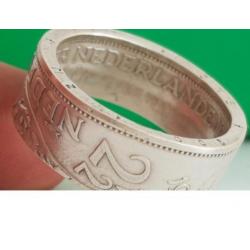 God zij met ons ring! Handgemaakt uit een zilveren gulden..