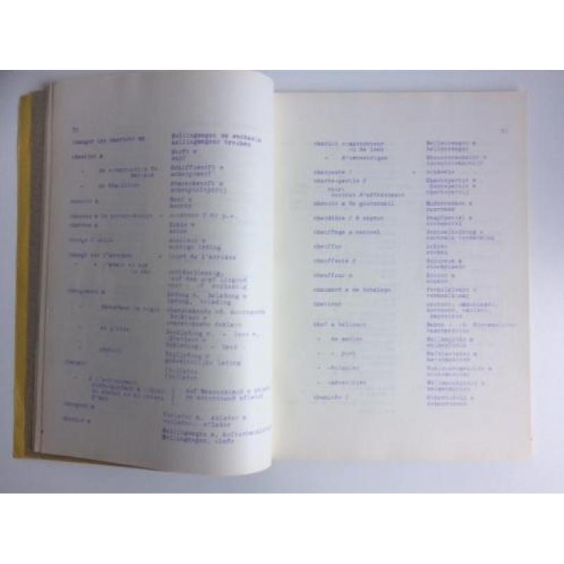 Verzameling scheepvaarttermen Nederlands Frans Duits (1960)