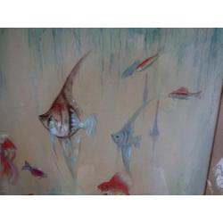 vissen in het aquarium - Henri Taverne 1896-1965