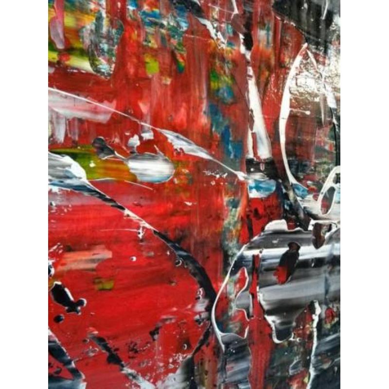 Curf. Kleurrijk schilderij in dik reliëf. Door M. van Vliet