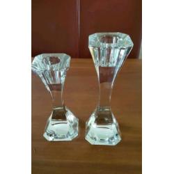 Kristallen kandelaars Villeroi & Boch kristal glas kandelaar