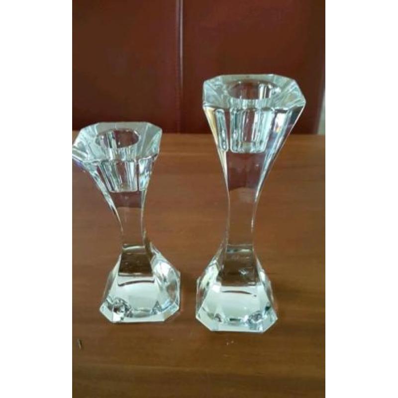 Kristallen kandelaars Villeroi & Boch kristal glas kandelaar
