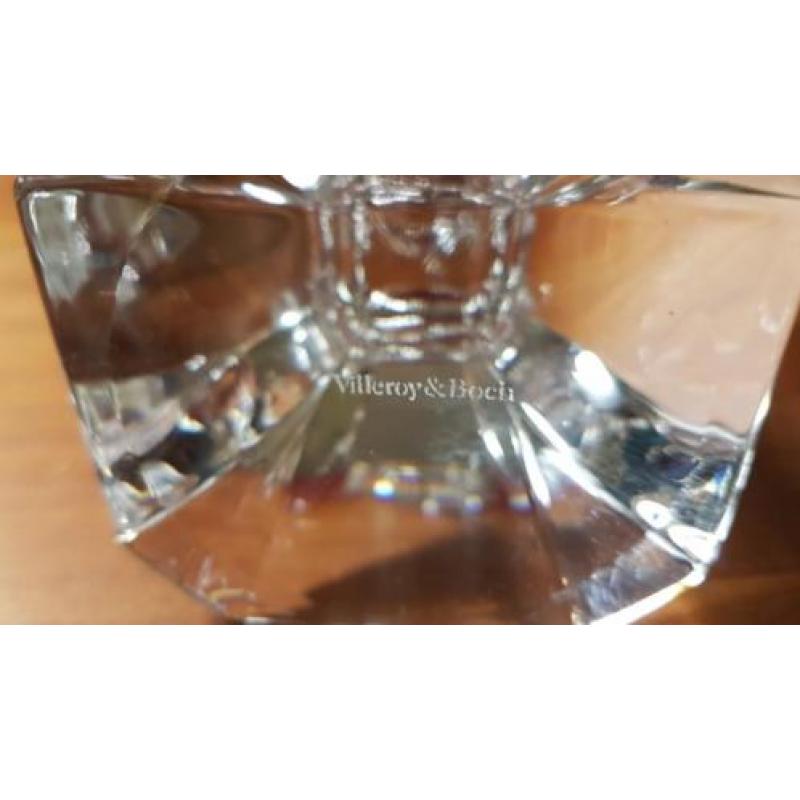 Kristallen kandelaars Villeroi & Boch kristal glas kandelaar