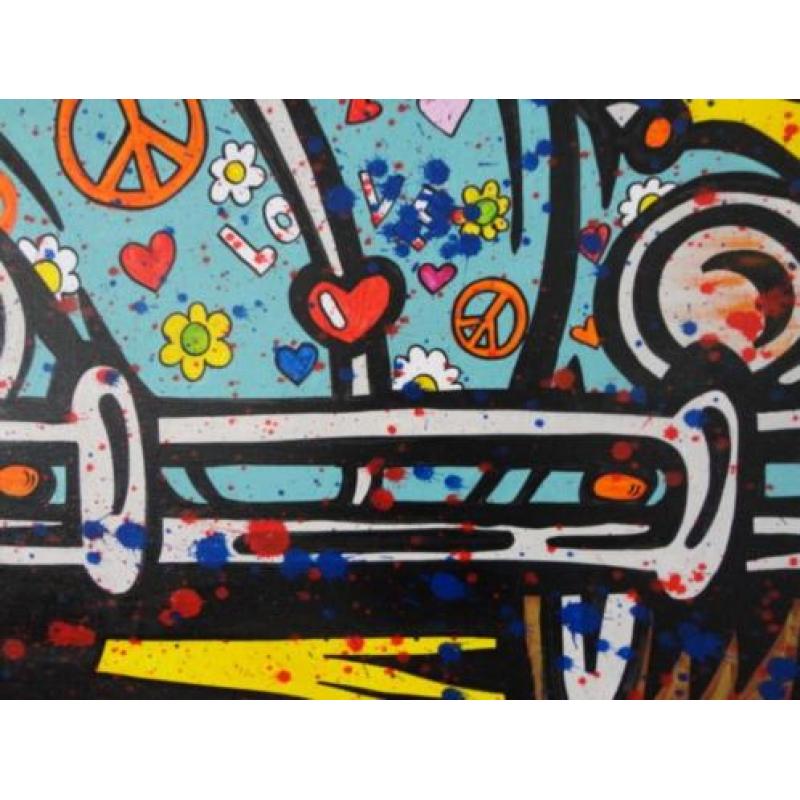 " Hippie Kever " prachtig Acrylschilderij