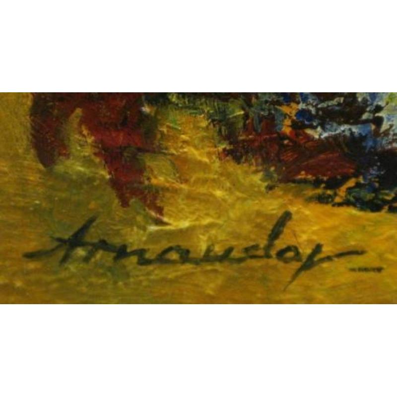 Nikolai Arnaudov, abstracte compositie in geel
