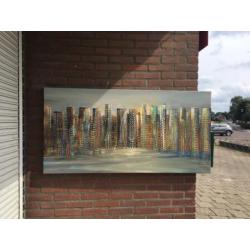 Alex L.- Skyline- 100% Handgescilderd- 70 x 140 cm,3D