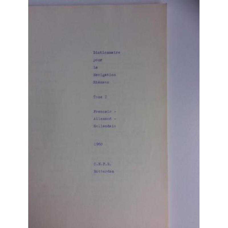 Verzameling scheepvaarttermen Nederlands Frans Duits (1960)