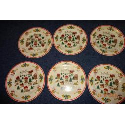 Kerst bordjes 6 stuks