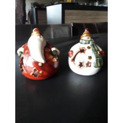 Kerstfiguren waxine lichtjes