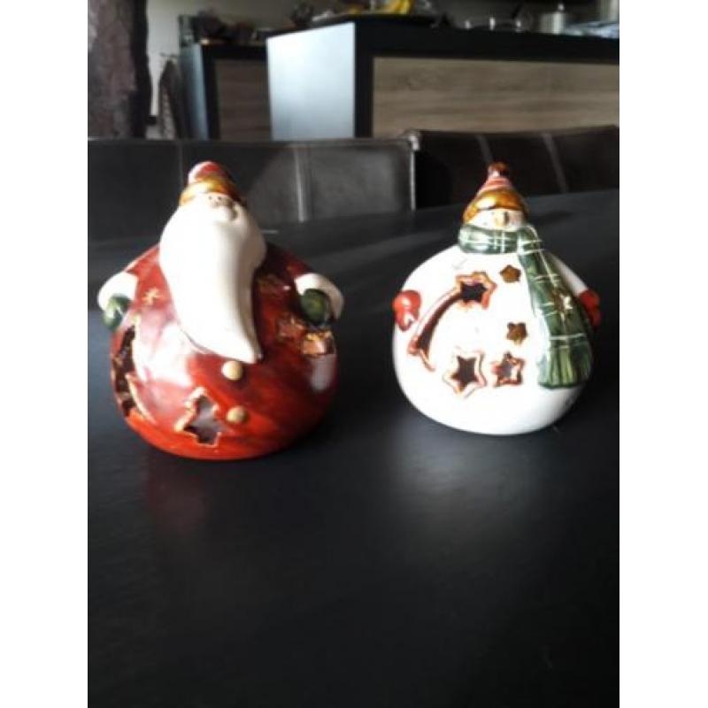 Kerstfiguren waxine lichtjes