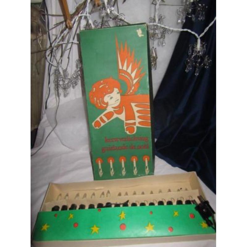 Vintage kerst kaarsverlichting voor kerstboom