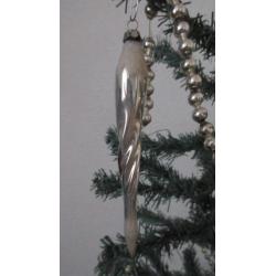6 gesuikerde oude gedraaide glazen Kerst pegels
