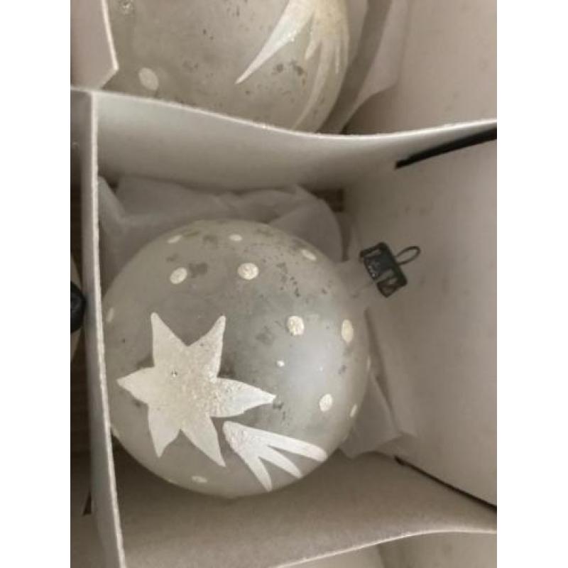 Doos met 6 leuke kerstballen (onbreekbaar)