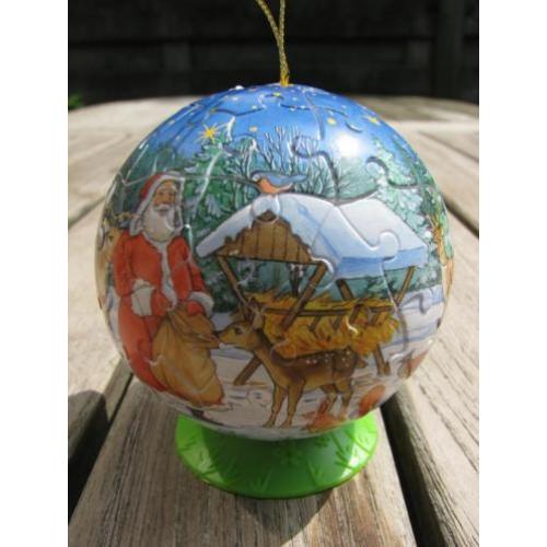 Ravensburger Puzzelbal Kerst - Kerstman met slee bij hertjes