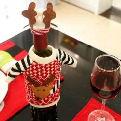 Kersttrui rendier gewei wijnfles versiering kerst nieuw